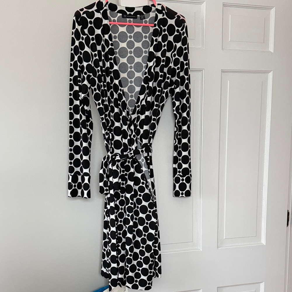 INC International Concepts Monochrome Polka Dot Dress